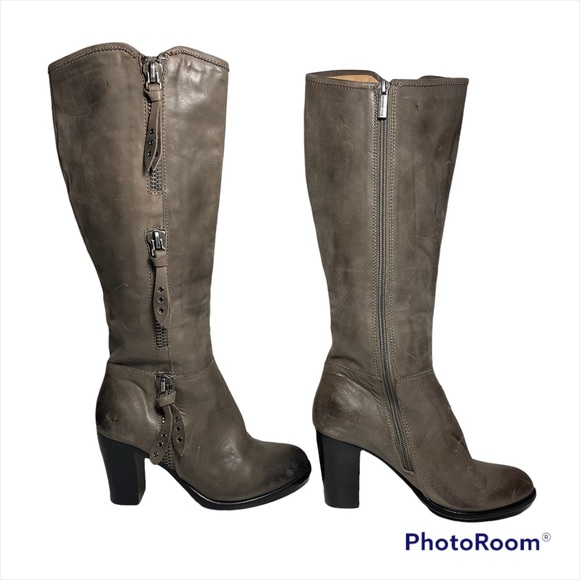 Modern Vice genuine leather long boot in light mocha color size 6 - Picture 3 of 13